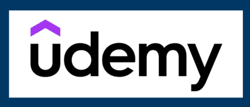 Udemy online classes logo. Says more than 6,000 online video learning courses that can be accessed anytime, anywhere